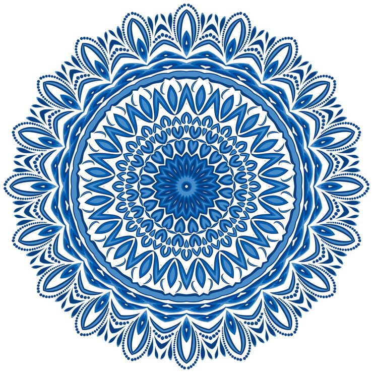 Circle floral ornament