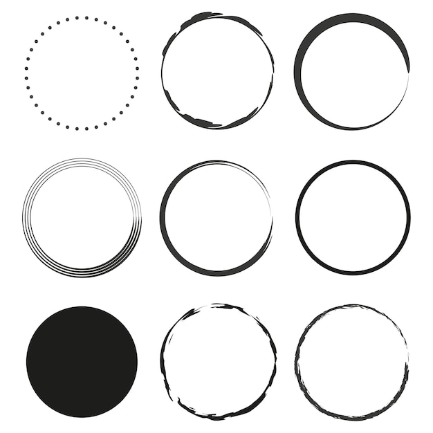circle frame set round frame set vector illustration eps 10 stock image