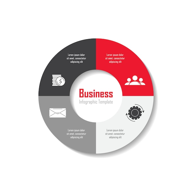 circle infographic template for cycle diagram graph chart or web design business concept