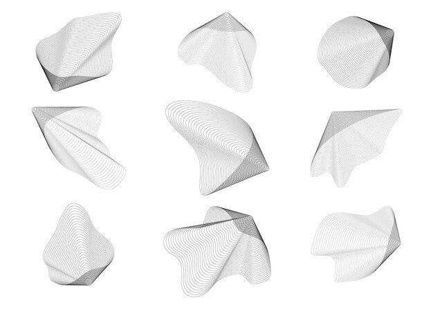 Circle liquid shape with blend line Technology concept design Geometric element