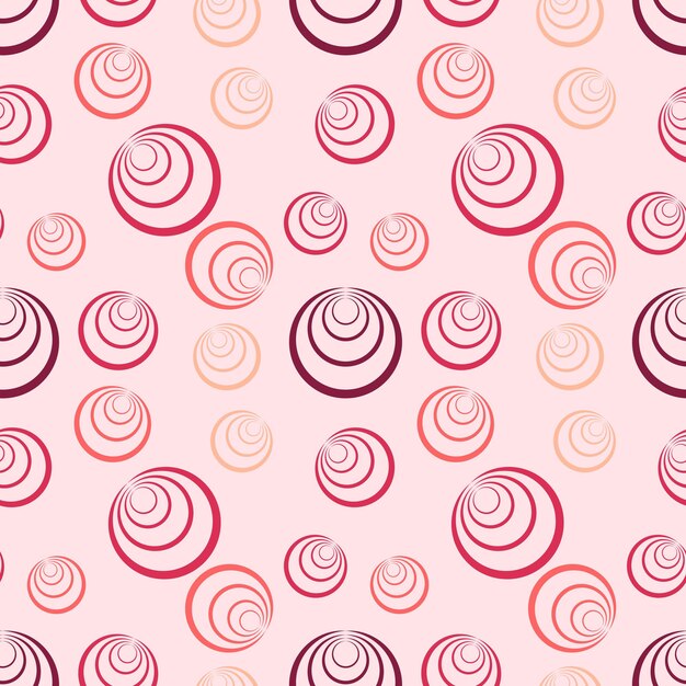 Circle pink background seamless pattern