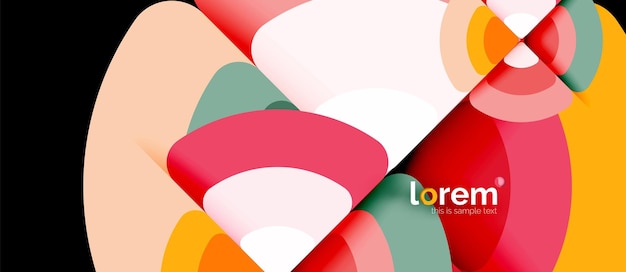 Circles and triangles geometric abstract background Trendy abstract layout template for business or technology presentation or web brochure cover wallpaper