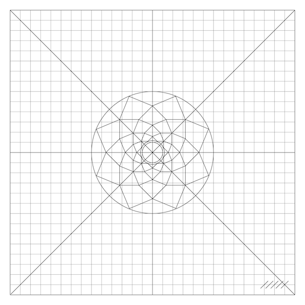 Circles Connected In Flower Shaped Ornament