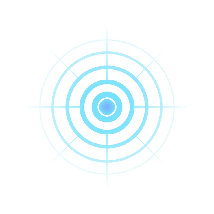 Vector circles with a common centre concentric circles vector illustration