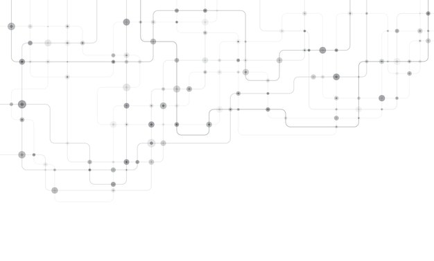 circuit connect lines and dots network technology and connection concept decentralized network nodes connections