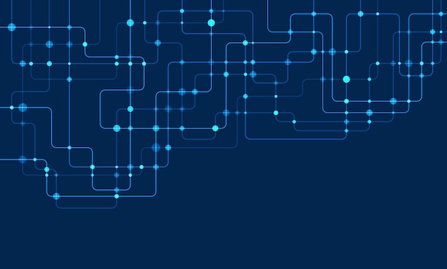 circuit connect lines and dots