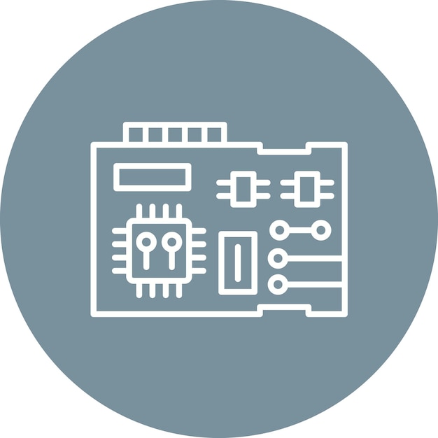 circuit icon vector image can be used for artificial intelligence
