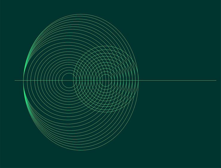 Vector circular geometric linear technology science background design concept