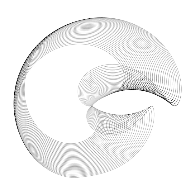 Circular Wireframe mesh circles lines effect logo element10