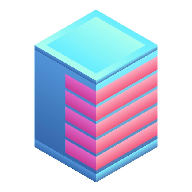 city building icon isometric of city building vector icon for web design isolated on white background