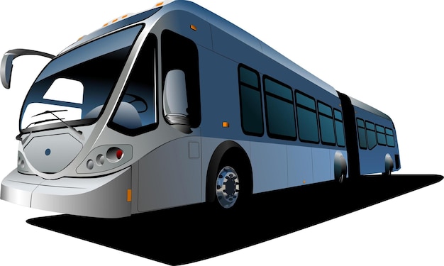 City double bus Vector illustration