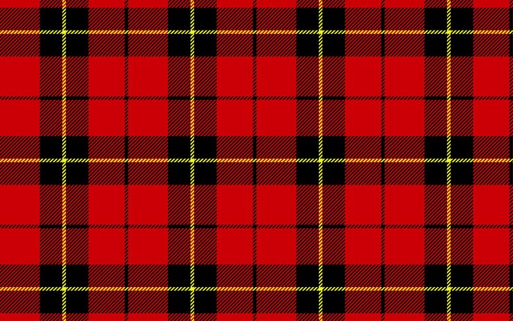 Vector clan wallace seamless tartan plaid pattern for fabric textile prints and backgrounds