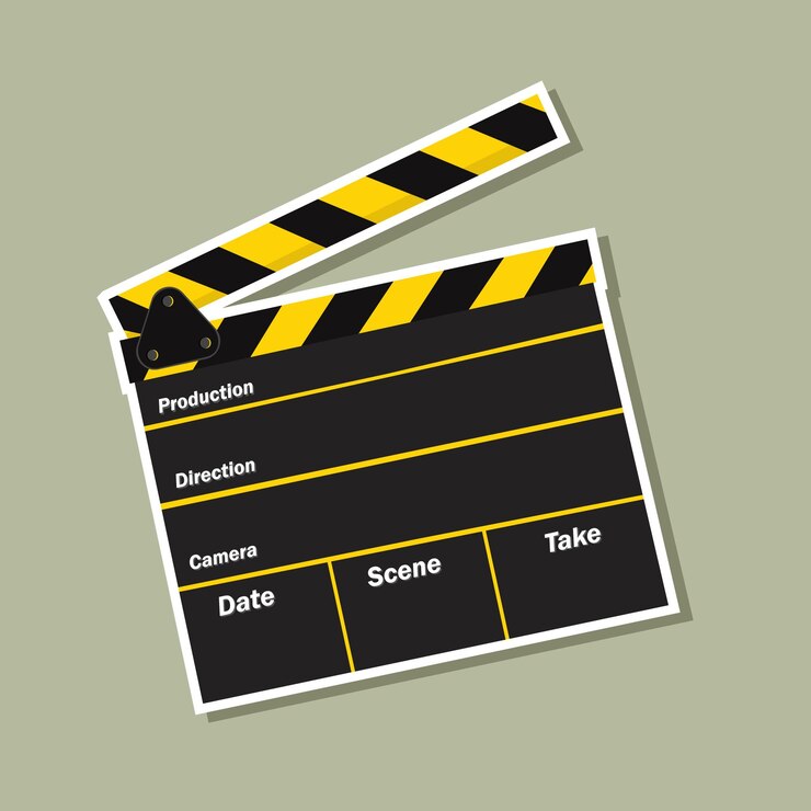 Vector clapperboard sticker