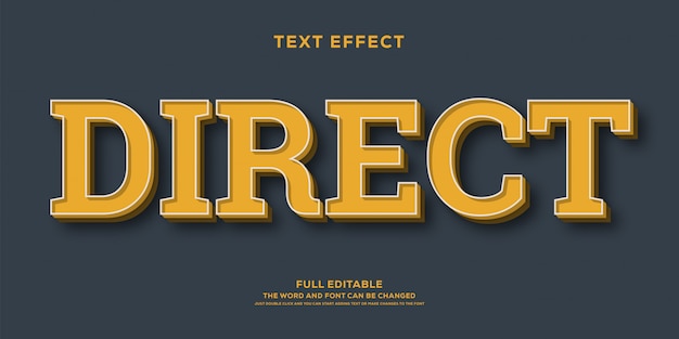 classic 3d text effect with editable font style