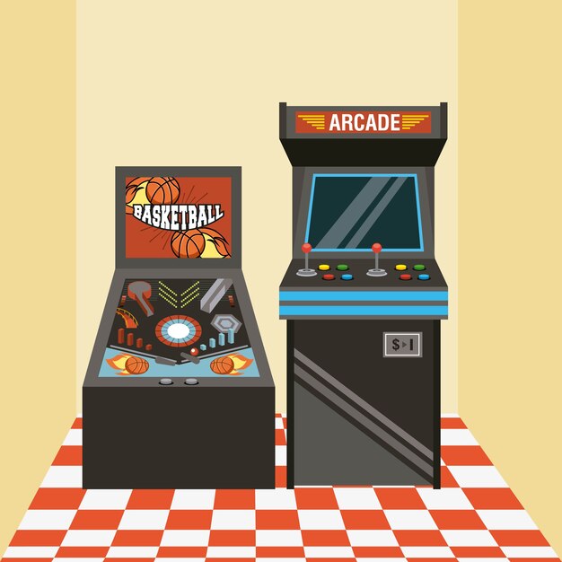 Classic arcade video game machine