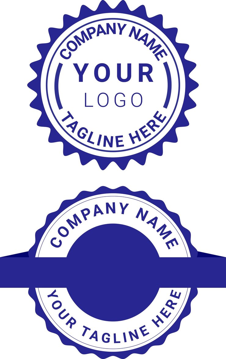 Classic Blue Company Seal and Banner Templates