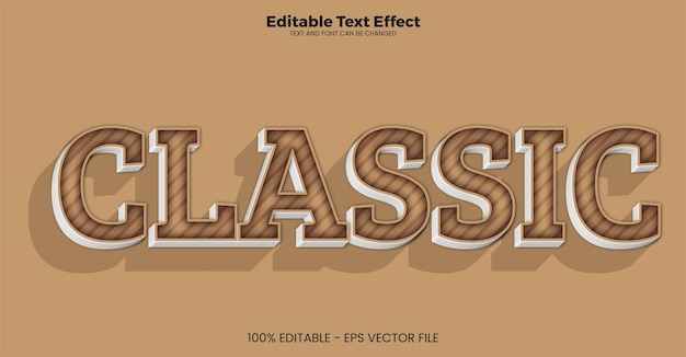 classic editable text effect in vintage trend style