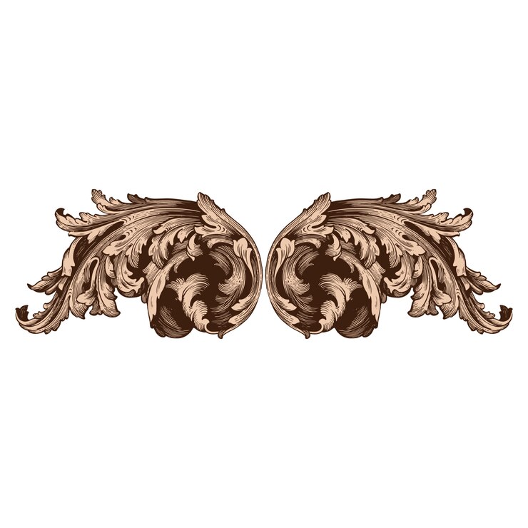 Classical baroque  set of vintage elements  . 