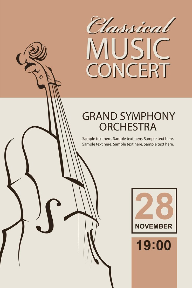 Vector classical concert poster