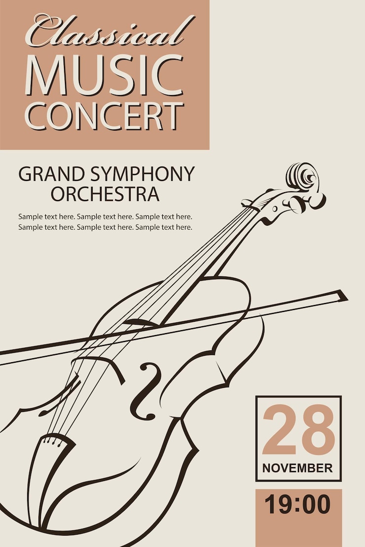 Vector classical concert poster