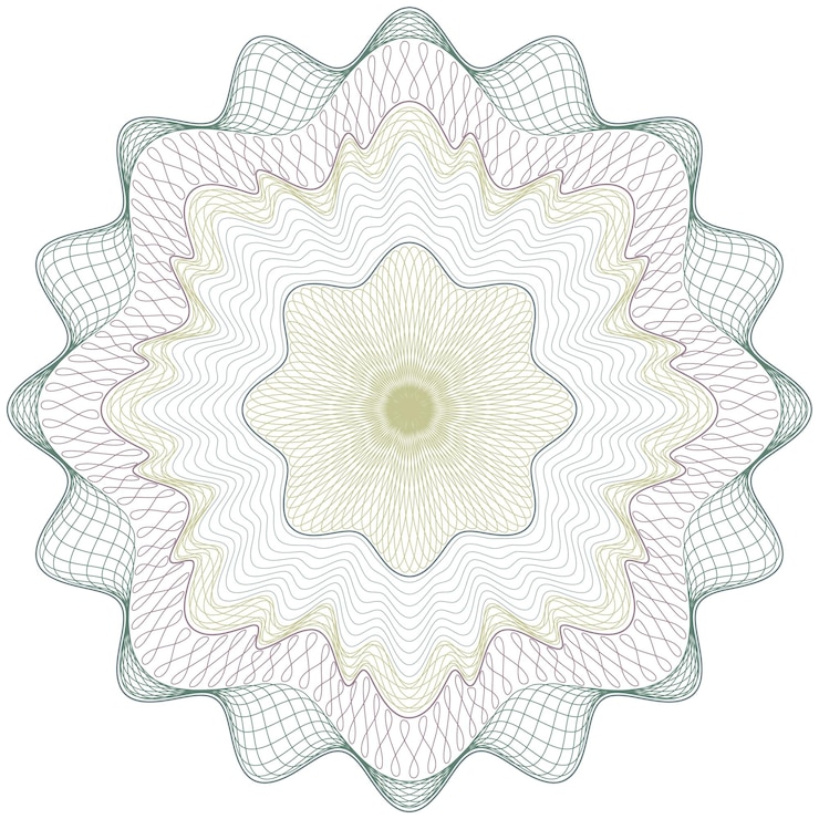 Vector classical vector guilloche money or certificate pattern