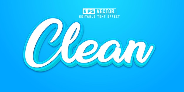 clean 3d editable text effect vector with background