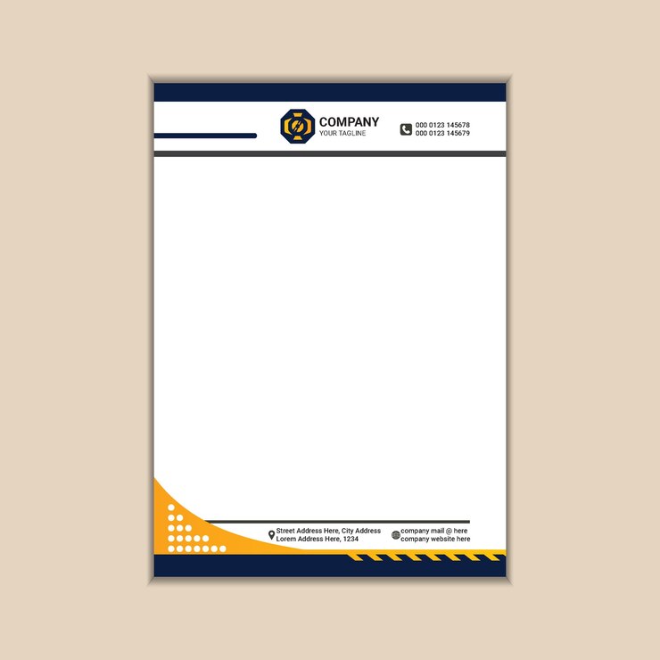 Vector clean and stylish a4 letterhead design for companies