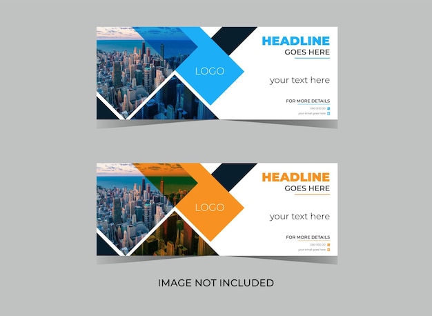 Clean Business Facebook Cover Design Template