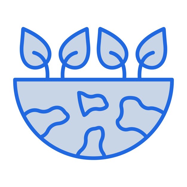 Clean Environment Blue Tone Illustration