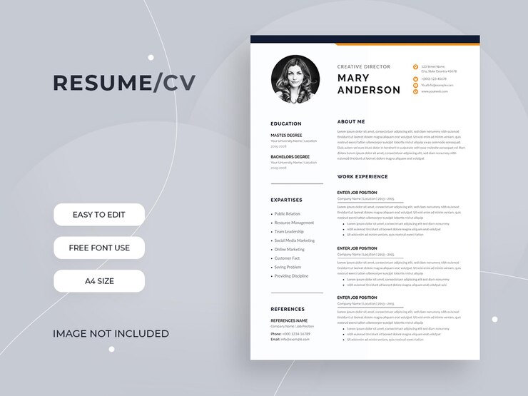 Clean Modern Resume Layout, Job Applications