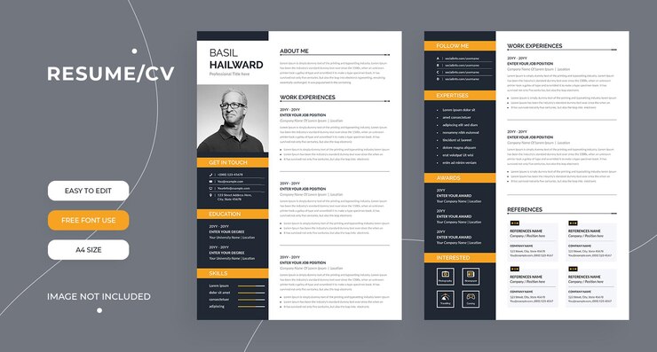 Clean Modern Resume Layout, Job Applications