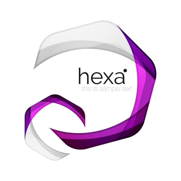 Vector clean professional vector business hexagon emblem