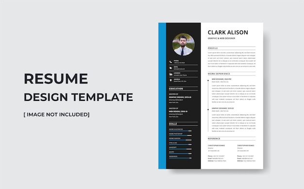 clean resume design or cv design for multipurpose used