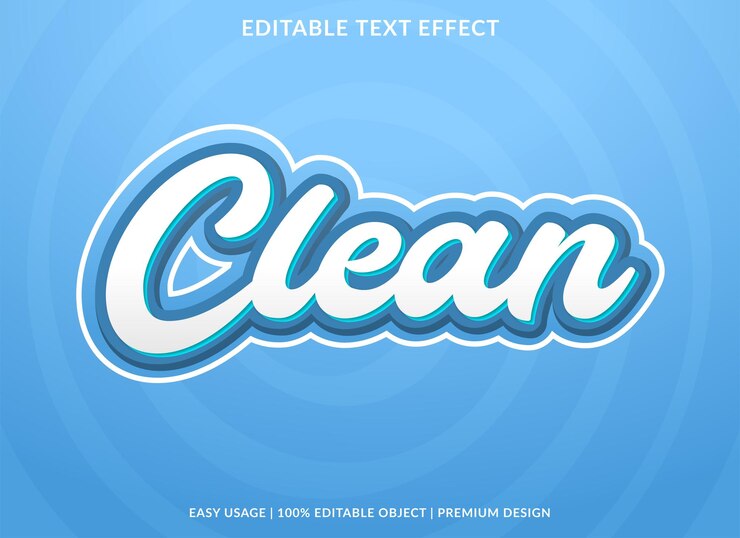 Vector clean text effect template use for business logo and brand