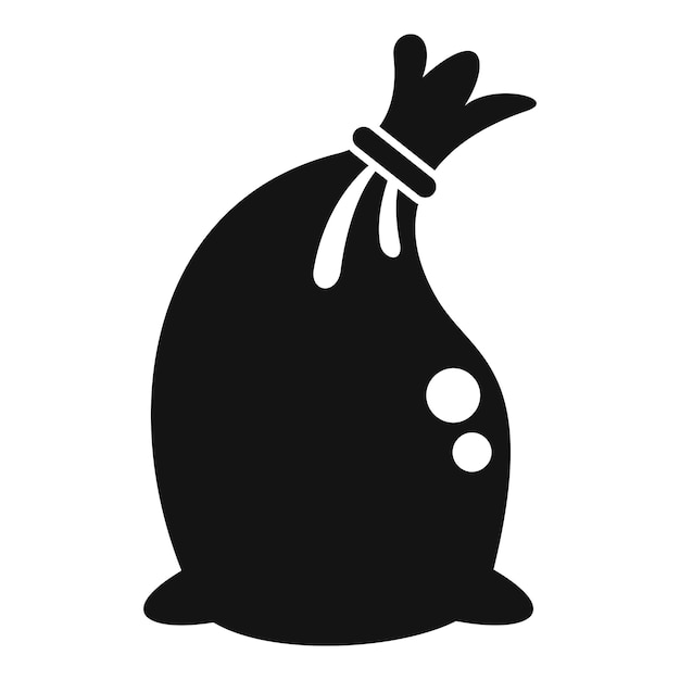 Cleaning full bag of trash icon simple vector Clean urban