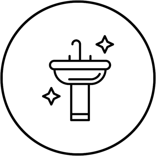 Cleaning Sink vector icon Can be used for Cleaning and Dusting iconset