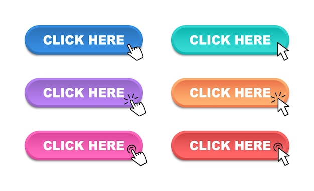 click here web buttons modern buttons click here