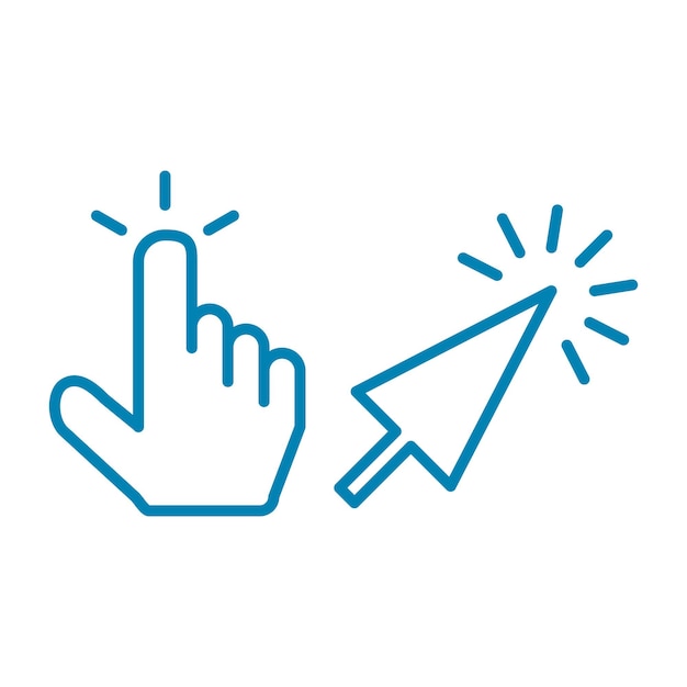 click pointer icon vector design templates