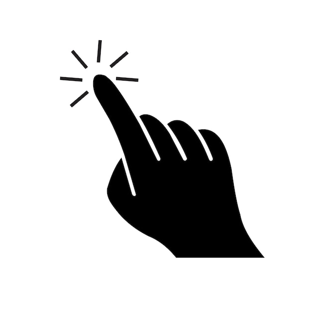 click with hand cursor icon for design easily editable
