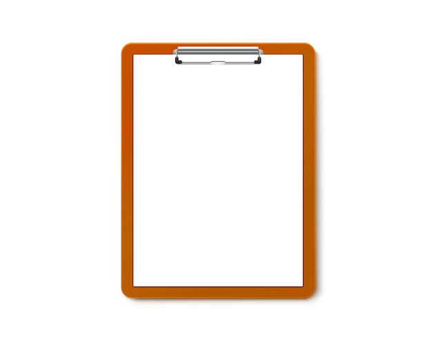 Clipboard communication white sheet of paper in a clipboard business paper vector illustration
