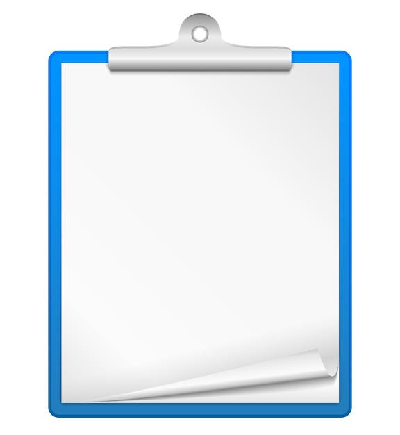 Clipboard with blank paper vector eps10 illustration