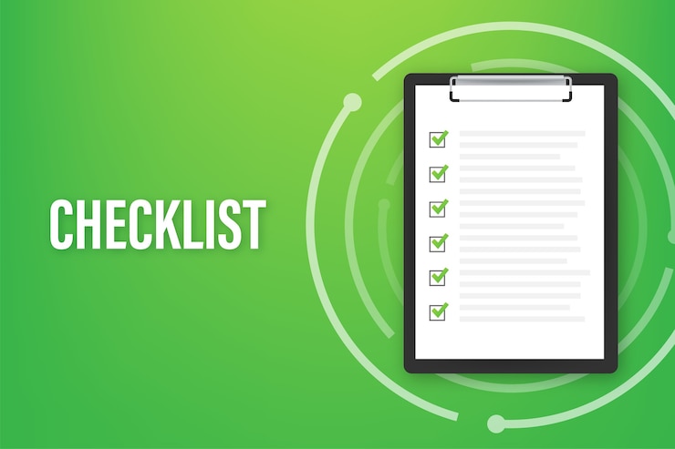 Clipboard with checklist icon for web