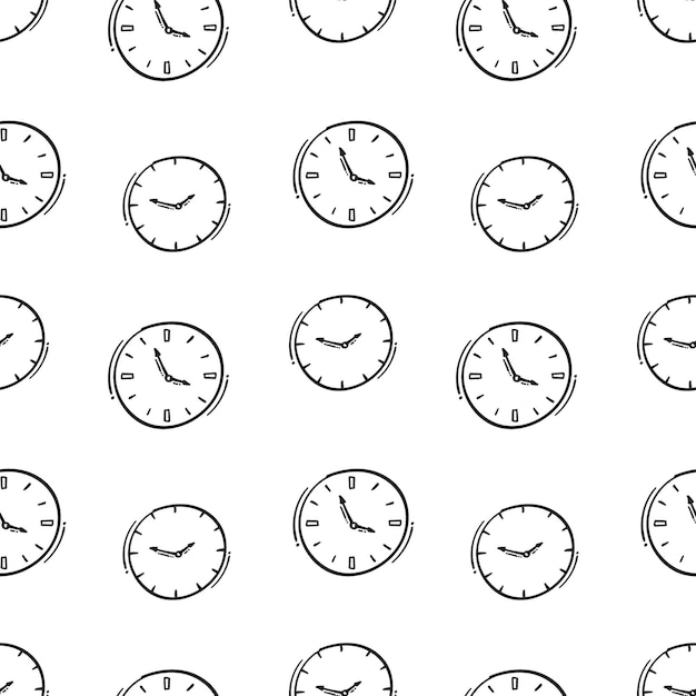 clock icon pattern clock icon seamless pattern doodle clock icon seamless pattern