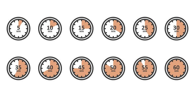 Clock Modern and Simple Icon Timer or Stopwatch
