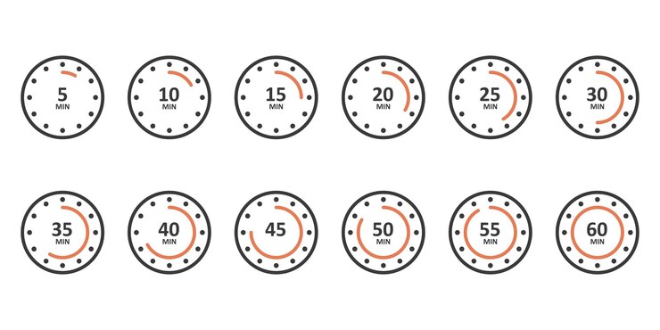 Clock Modern and Simple Icon Timer or Stopwatch