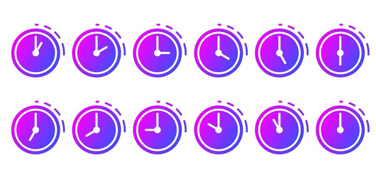 Clock Modern and Simple Icon Timer or Stopwatch