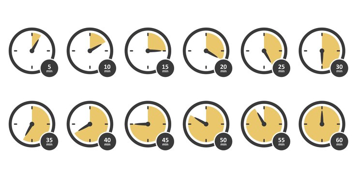 Clock Modern and Simple Icon Timer or Stopwatch