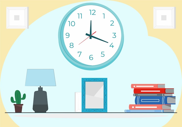 Vector clock stylish and beautiful design