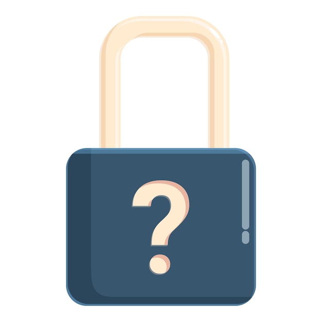 Closed padlock displaying question mark raising security concerns