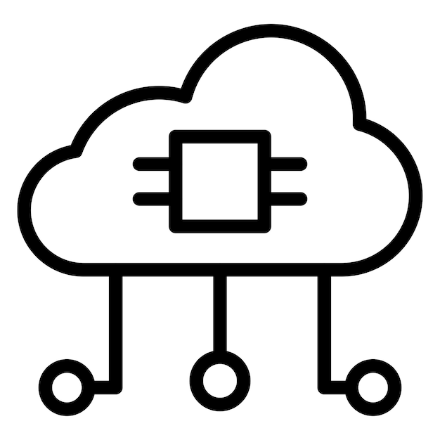 Cloud Computing Icon Style